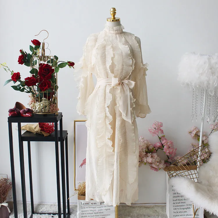 Women's Spring/Summer Long-Sleeve Dress With Ruffles