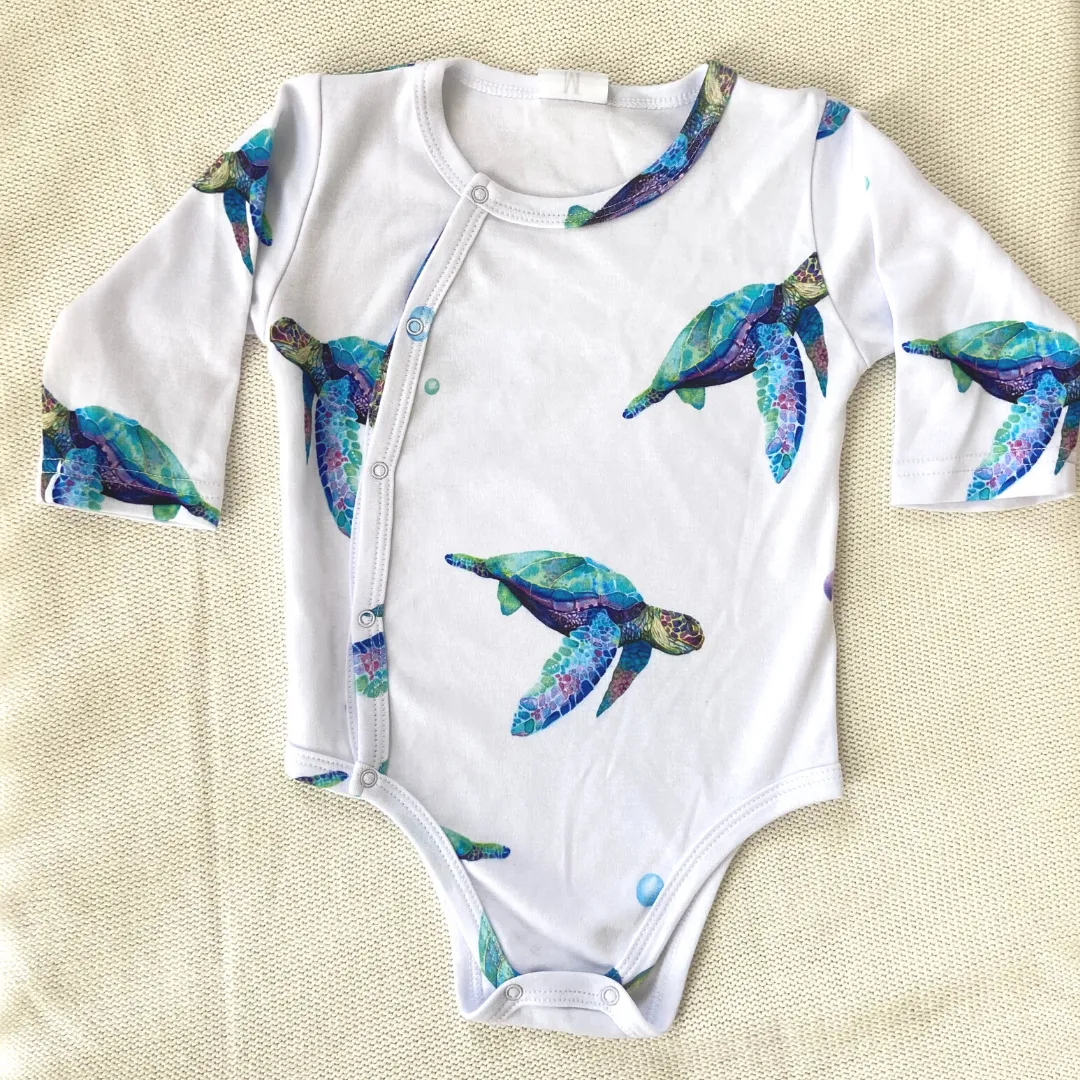 Wrap Bodysuit - Sea Turtles