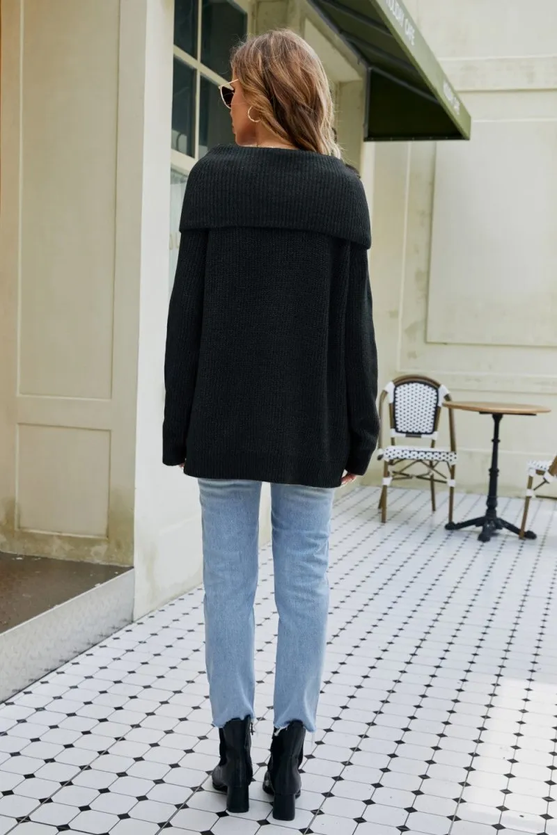 Wrapped in Warmth Cowl Neck Sweater
