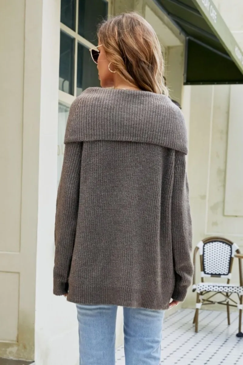 Wrapped in Warmth Cowl Neck Sweater