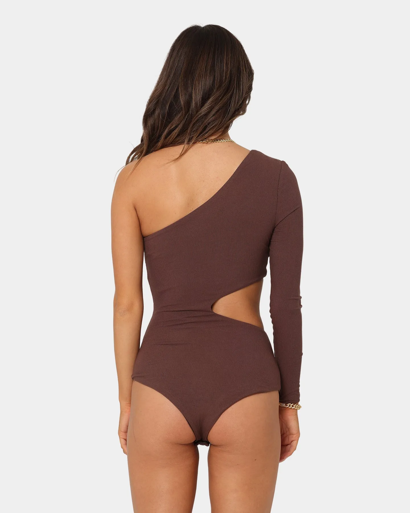 XXIII Women's Fari One Shoulder Bodysuit Brown