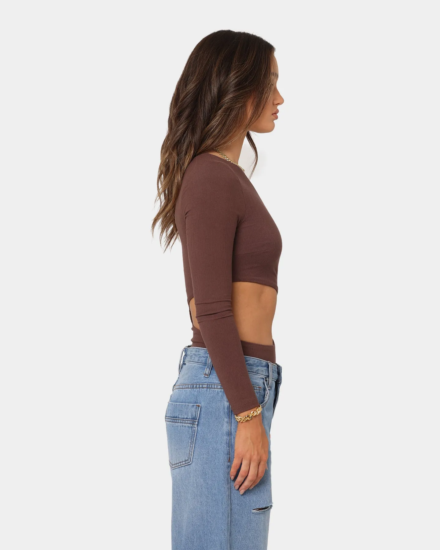 XXIII Women's Fari One Shoulder Bodysuit Brown