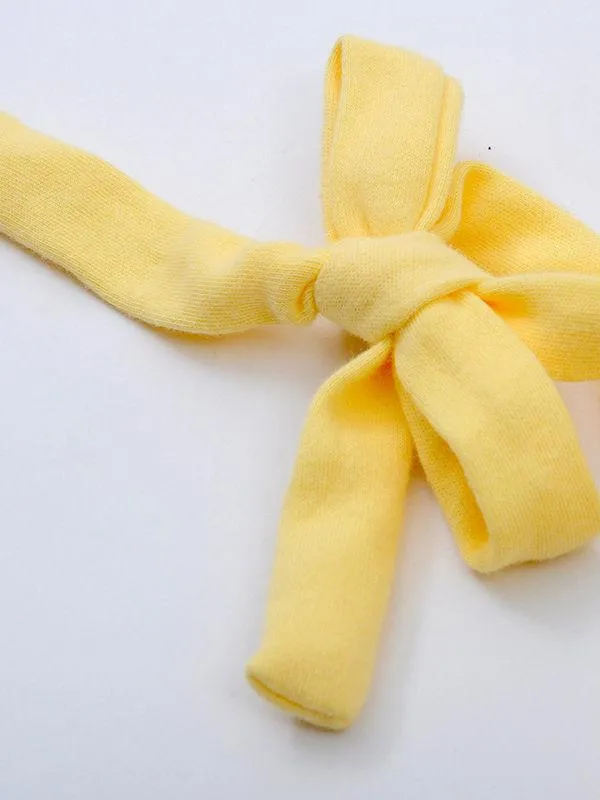 Yellow Frilled Onesie Bodysuit Spring Baby Girls