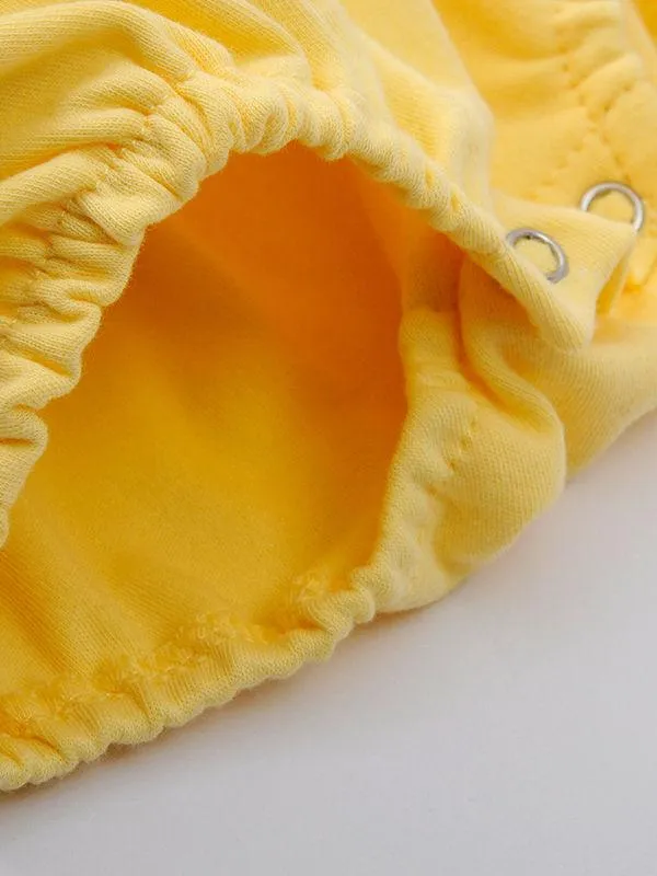 Yellow Frilled Onesie Bodysuit Spring Baby Girls