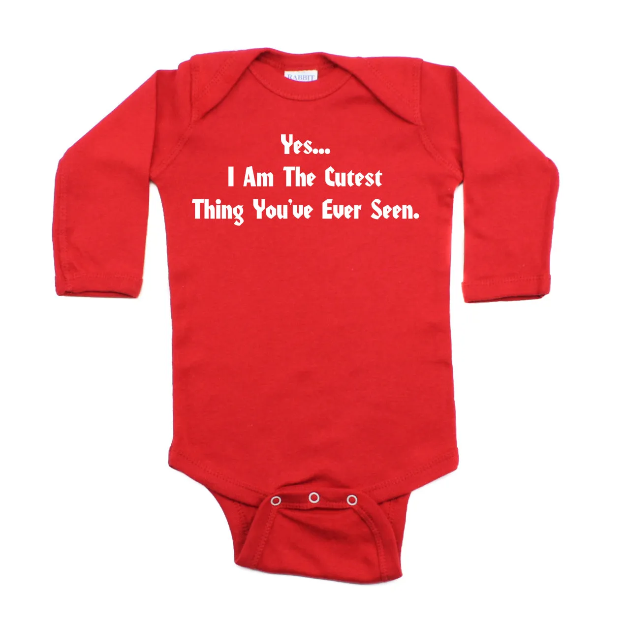Yes, I am the Cutest..Long Sleeve Baby Infant Bodysuit