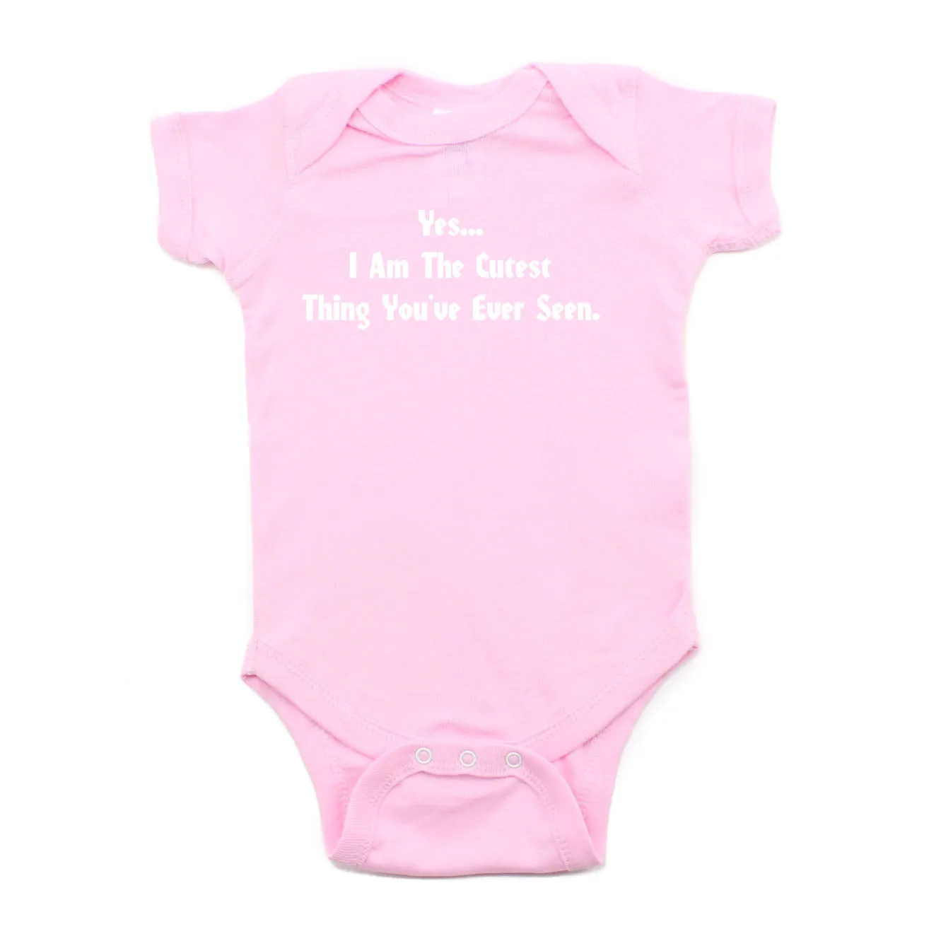 Yes, I am the Cutest..Short Sleeve Baby Infant Bodysuit