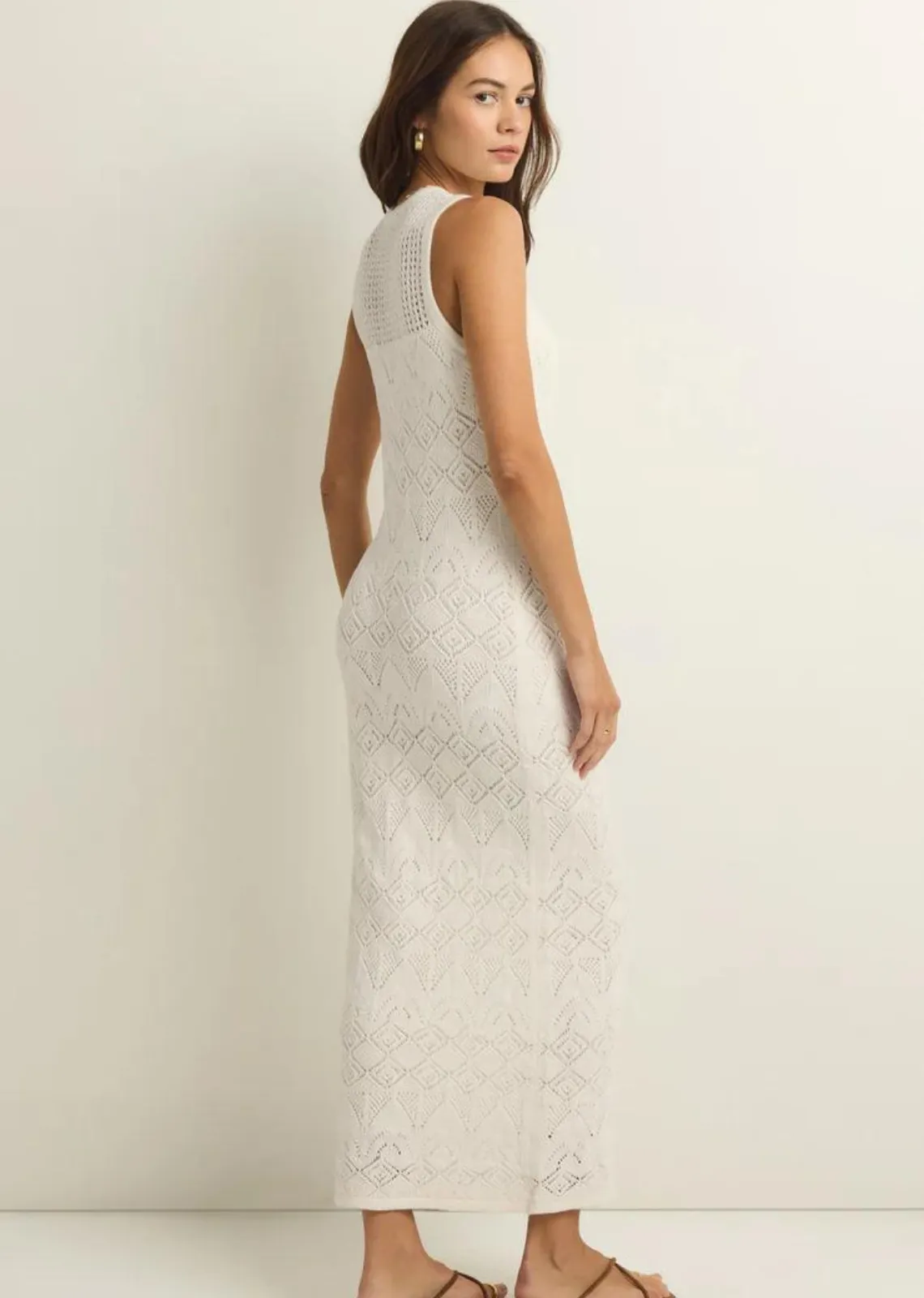 Z Supply Mallorca Crochet Midi Dress