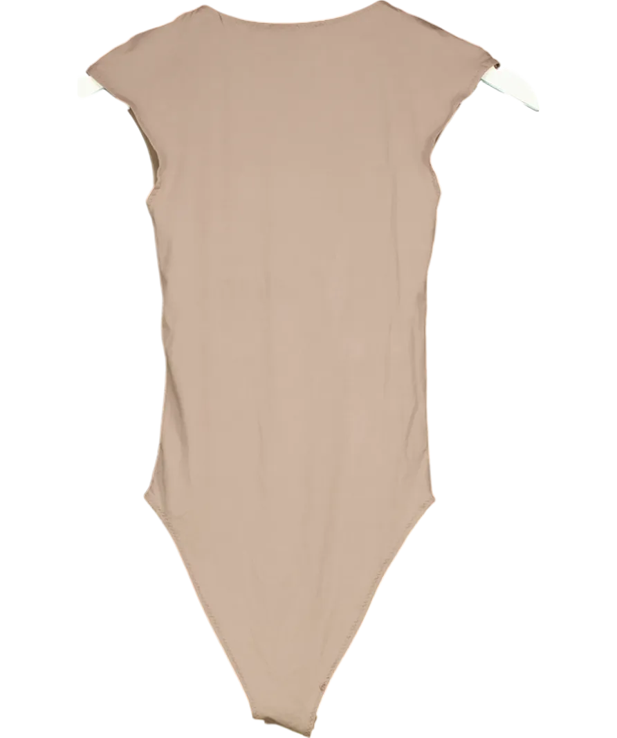 ZARA Brown Crew Neck Bodysuit UK S