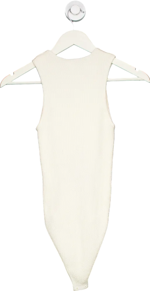 ZARA White Sleeveless Bodysuit UK XS