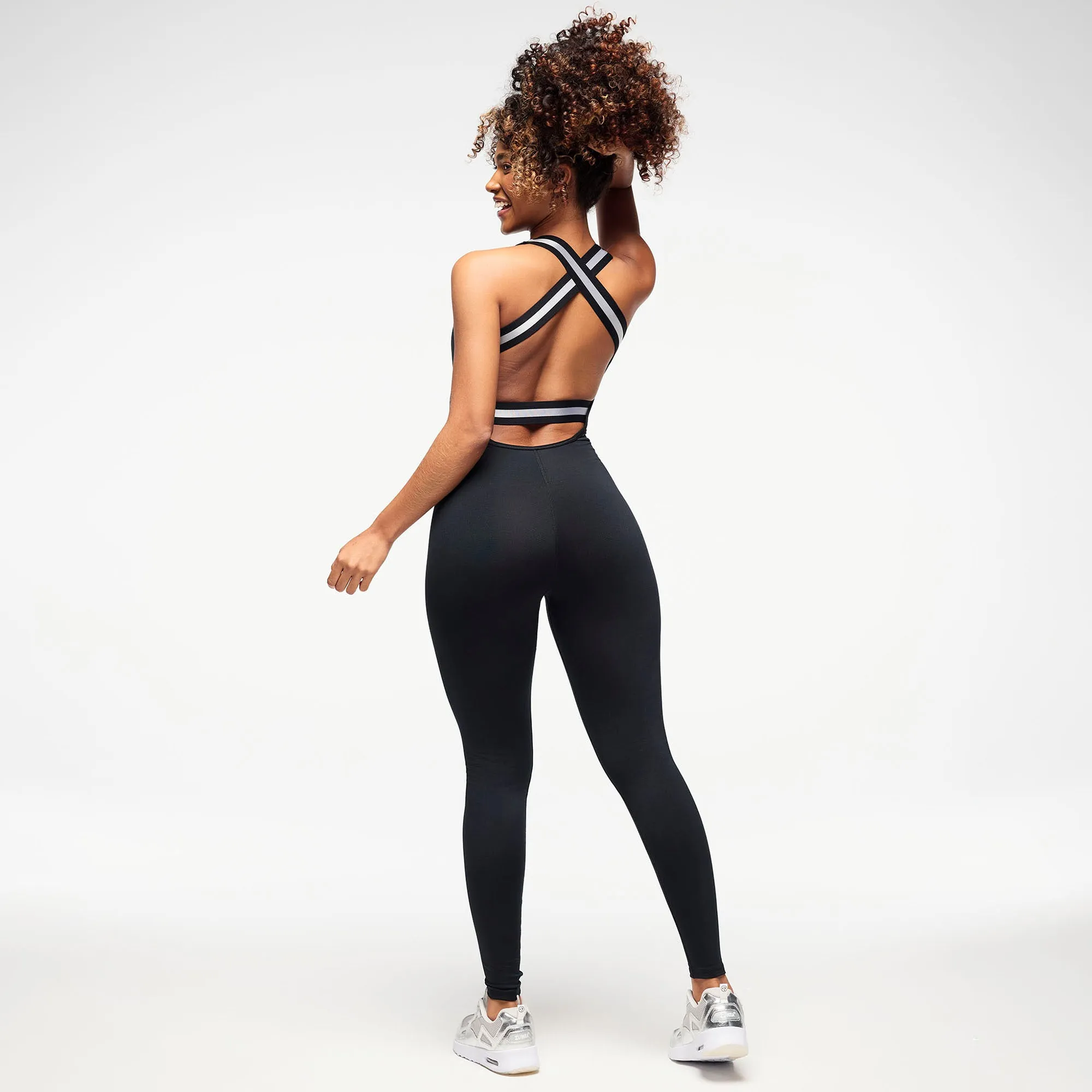 Zumba® Runway Ankle Bodysuit With Cross Back Straps